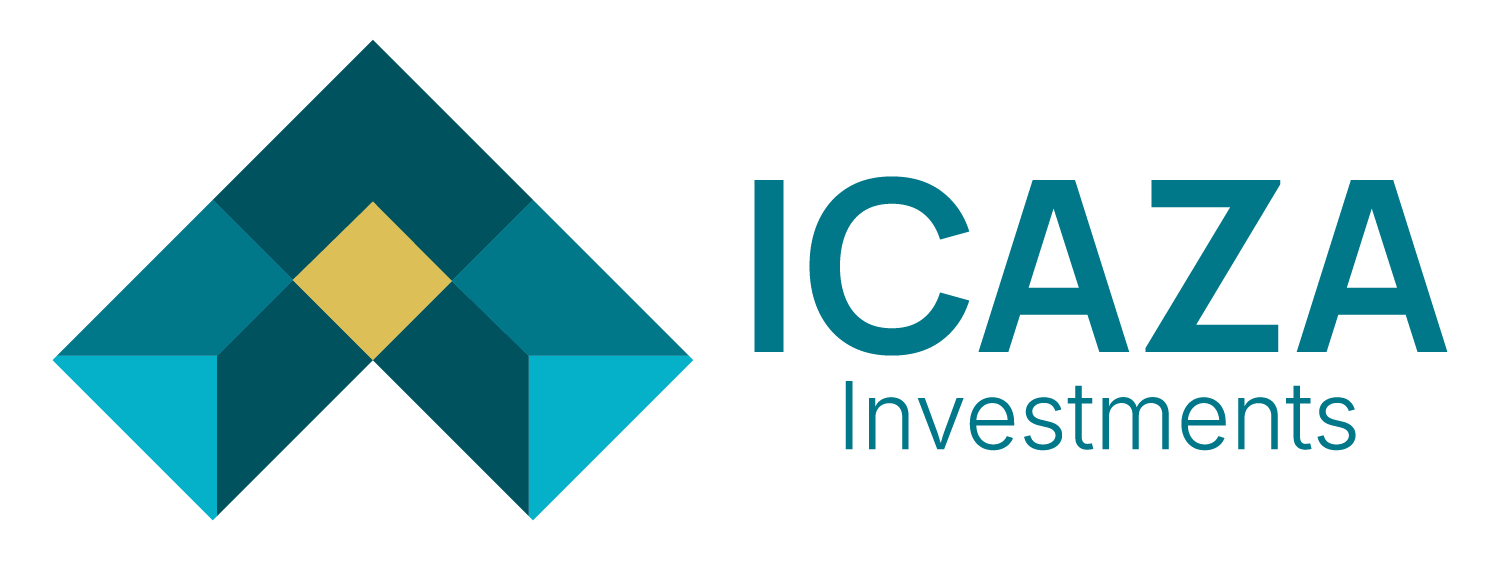 Full color logo of Icaza Investments Corp, a Miami-based business consulting firm specializing in strategic planning, financial analysis, and operational management.